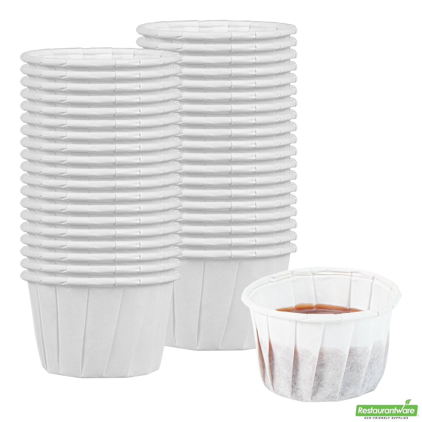 Wholesale Restaurantware Sustain 1.5 Oz White Paper Portion Cup - Compostable - 2000 Count Box- Bulk