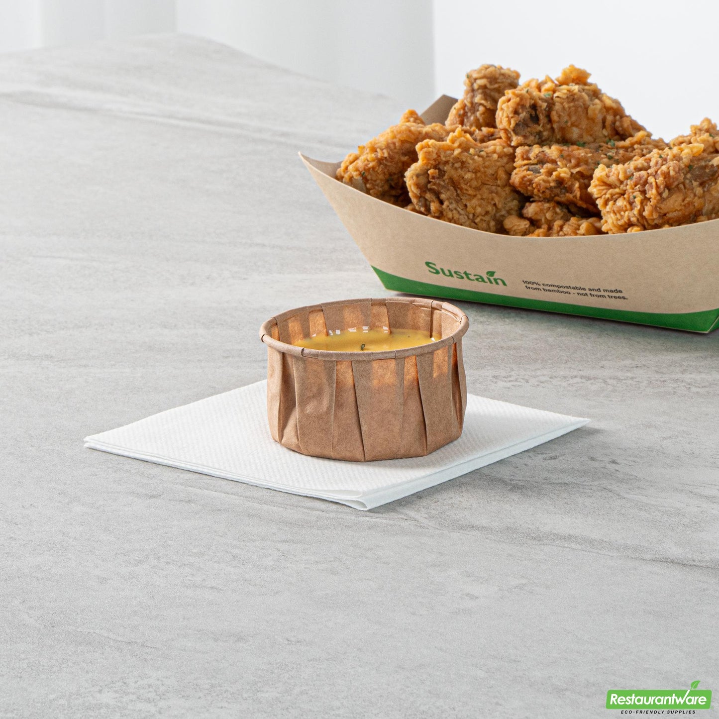 Wholesale Restaurantware Sustain 4 Oz Kraft Paper Portion Cup - Compostable - 2000 Count Box- Bulk
