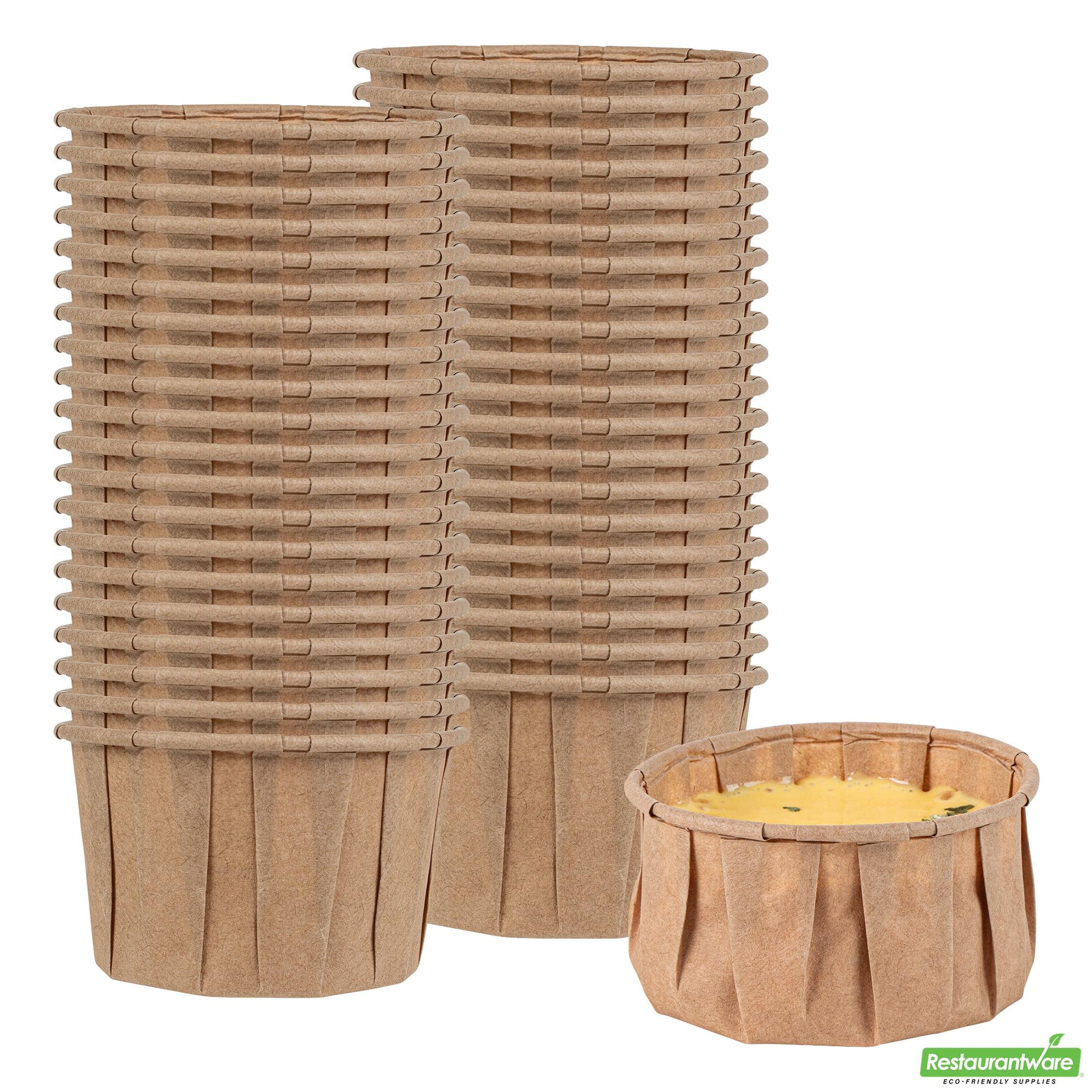 Wholesale Restaurantware Sustain 4 Oz Kraft Paper Portion Cup - Compostable - 2000 Count Box- Bulk