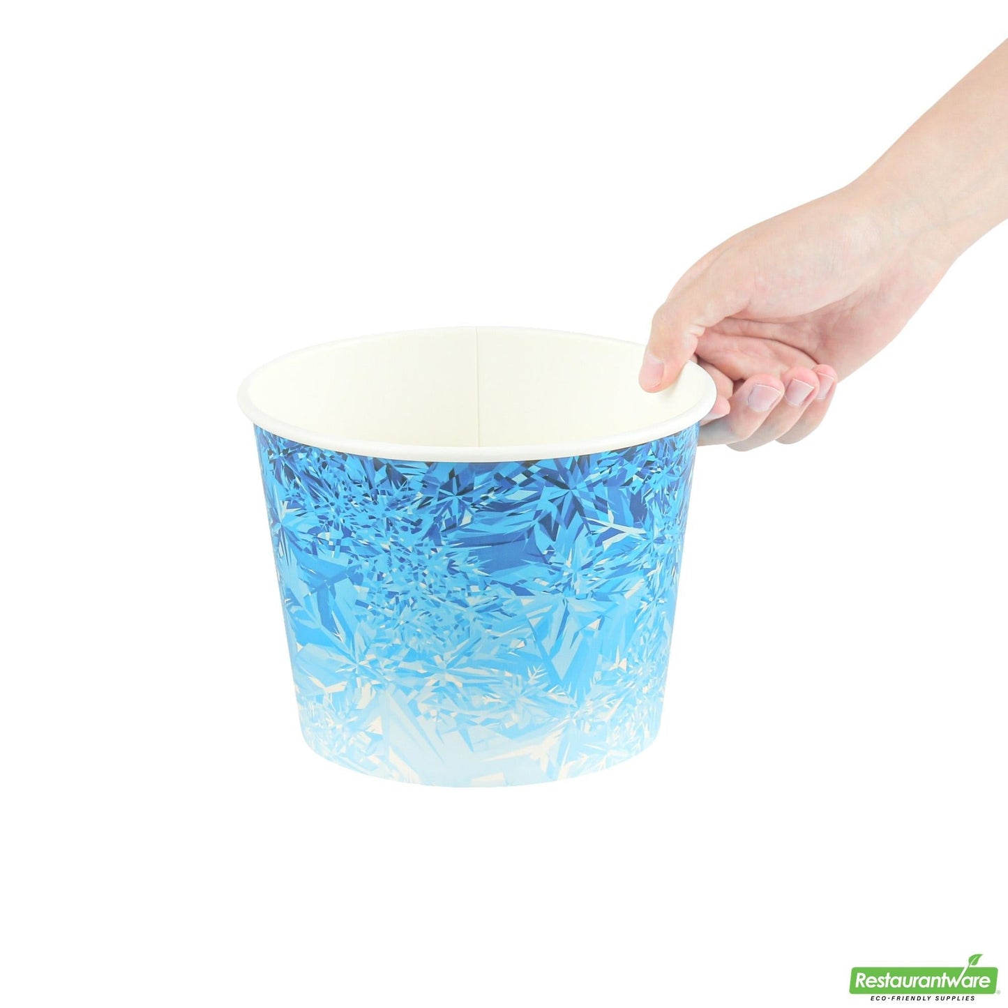 Wholesale Restaurantware Cater Tek 5 Lb Blue Disposable Paper Ice Bucket - 7 1/2" X 7 1/2" X 5 3/4" - 100 Count Box- Bulk