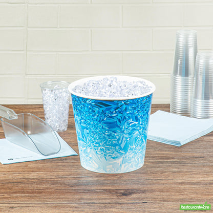 Wholesale Restaurantware Cater Tek 10 Lb Blue Disposable Paper Ice Bucket - 8 3/4" X 8 3/4" X 8 1/4" - 100 Count Box- Bulk