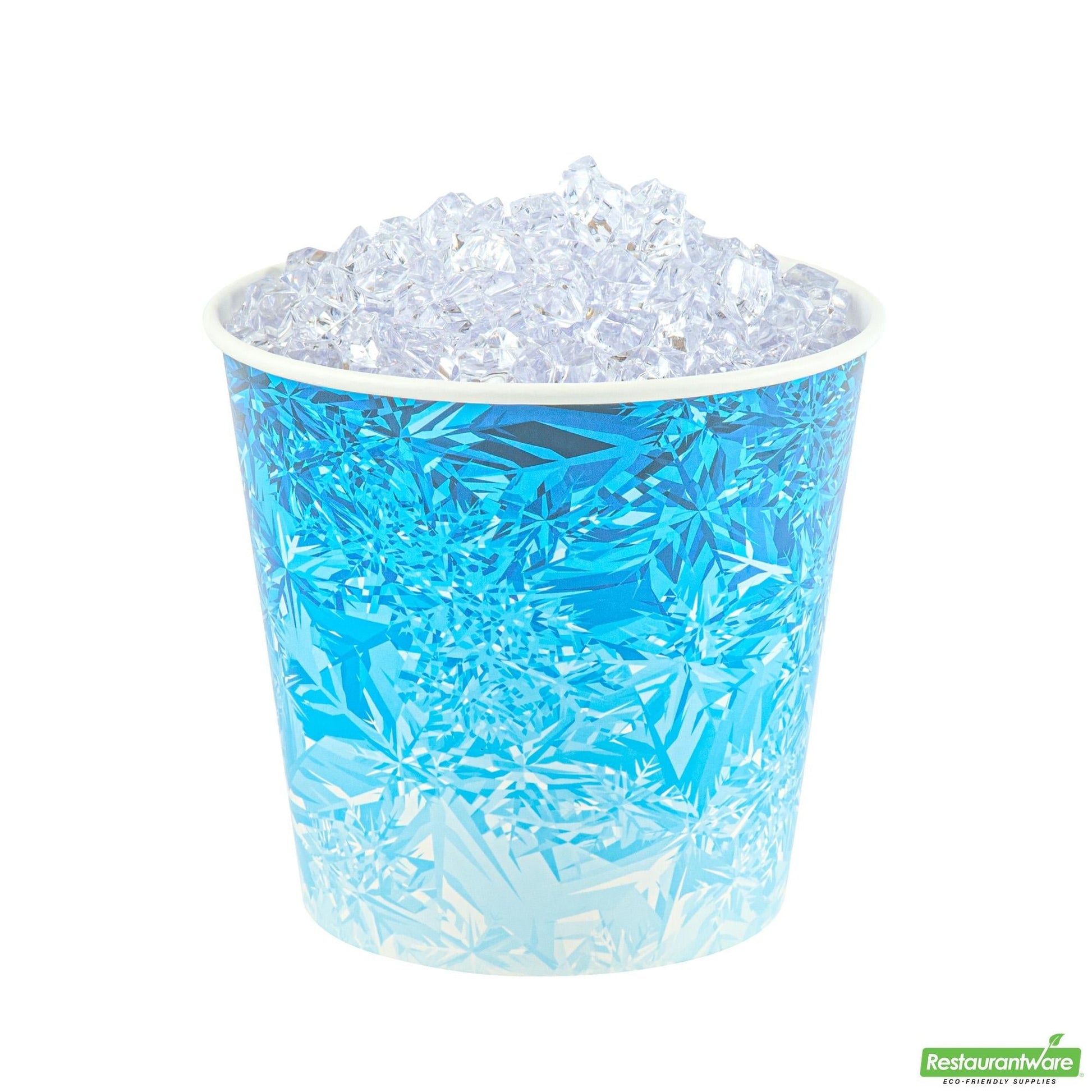 Wholesale Restaurantware Cater Tek 10 Lb Blue Disposable Paper Ice Bucket - 8 3/4" X 8 3/4" X 8 1/4" - 100 Count Box- Bulk