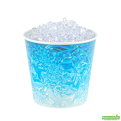 Wholesale Restaurantware Cater Tek 10 Lb Blue Disposable Paper Ice Bucket - 8 3/4" X 8 3/4" X 8 1/4" - 100 Count Box- Bulk