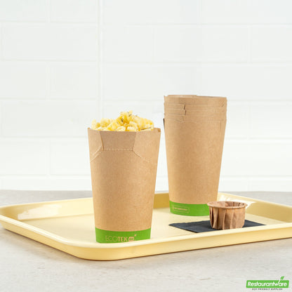Wholesale Restaurantware Sustain 16 Oz Round Kraft Paper To Go Fry Cup - with PLA Lining, Compostable - 3 1/4 X 3 1/4 X 4 1/4 - 100 Count Box- Bulk