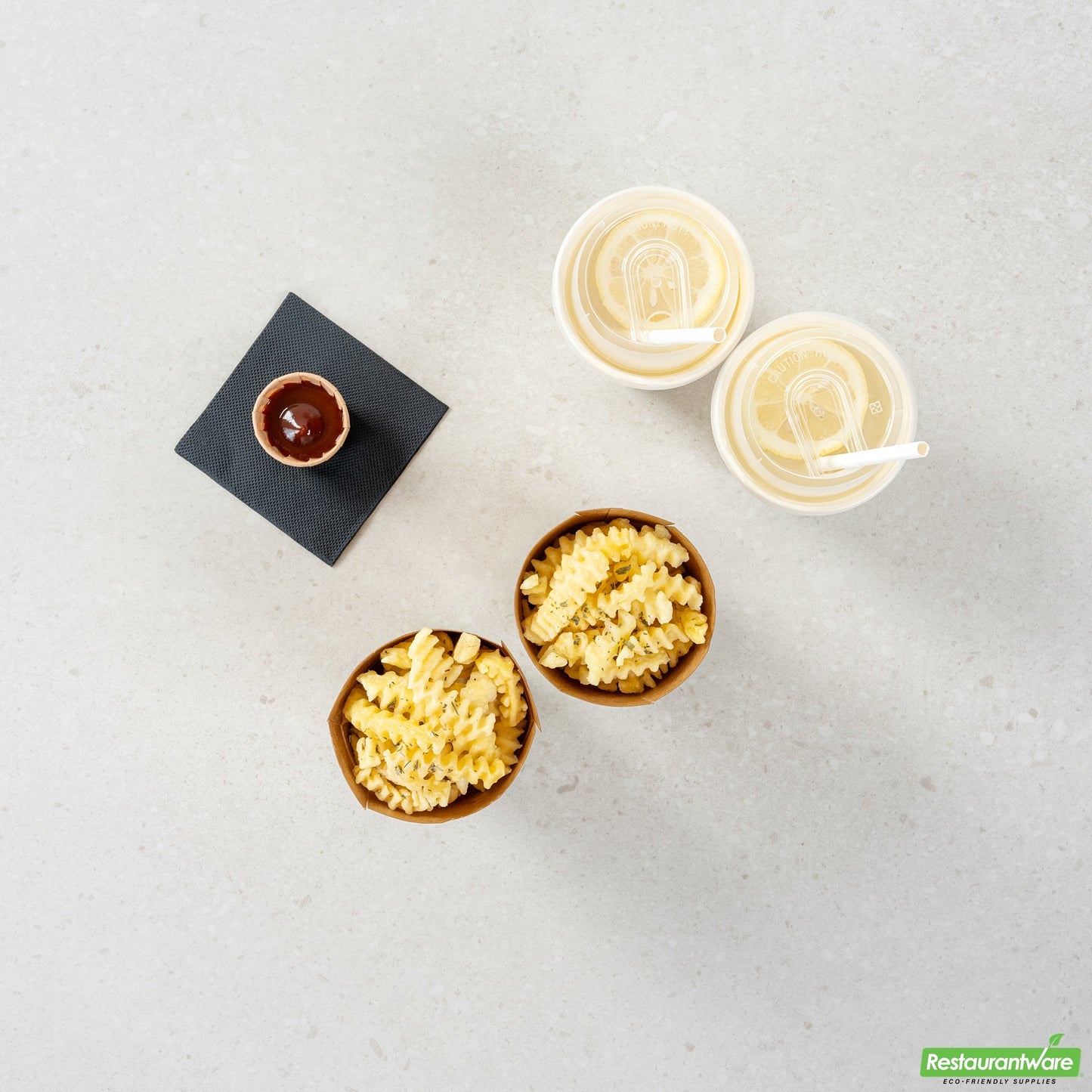 Wholesale Restaurantware Sustain 16 Oz Round Kraft Paper To Go Fry Cup - with PLA Lining, Compostable - 3 1/4 X 3 1/4 X 4 1/4 - 100 Count Box- Bulk