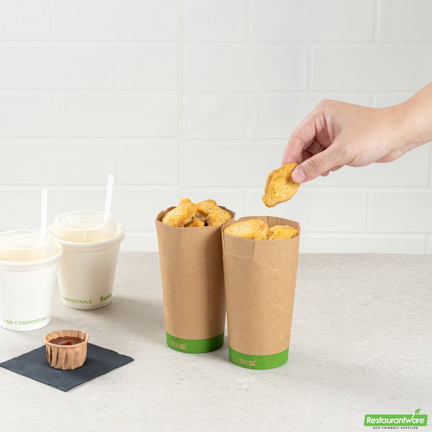 Wholesale Restaurantware Cup Fry Cmpstble Ppr 20 Oz K- Bulk