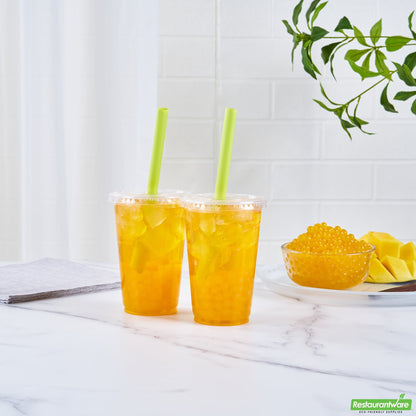 Wholesale Restaurantware Tea Tek 7 Lb Mango Popping Boba - 4 Count Box- Bulk