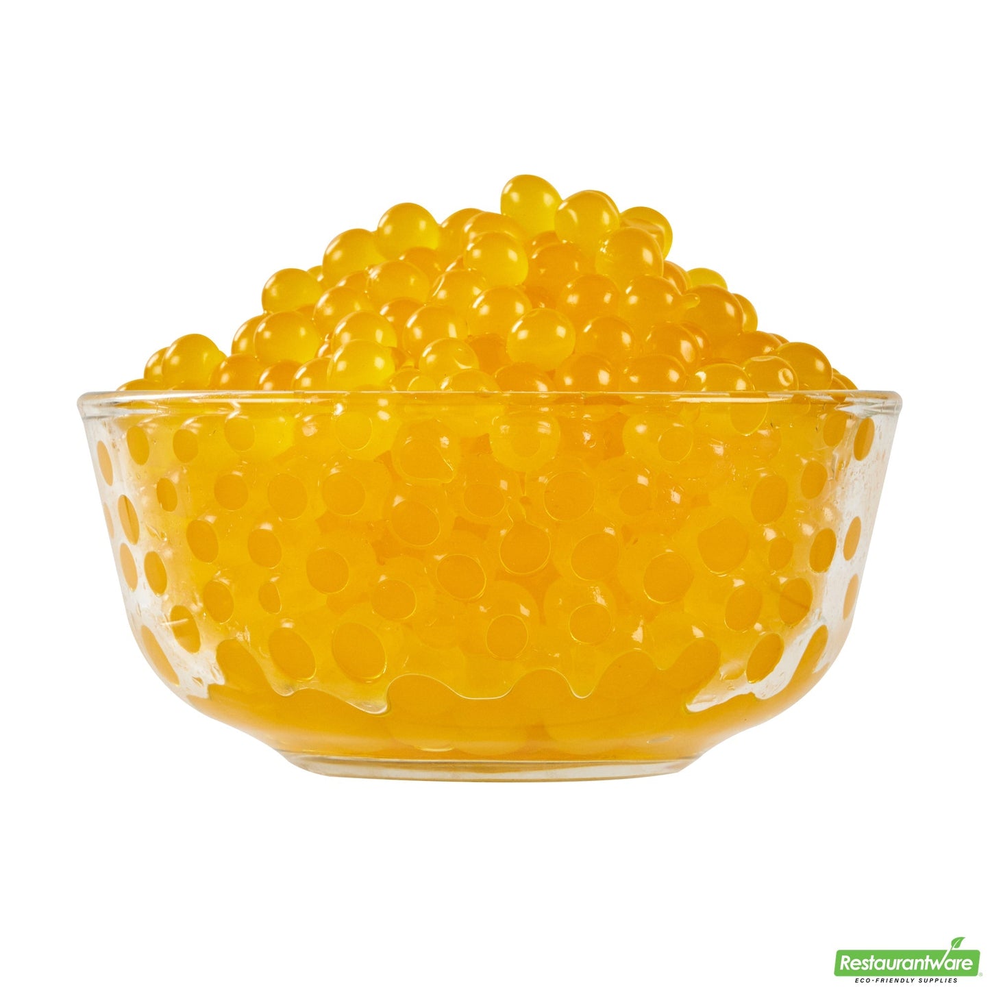 Wholesale Restaurantware Tea Tek 7 Lb Mango Popping Boba - 4 Count Box- Bulk