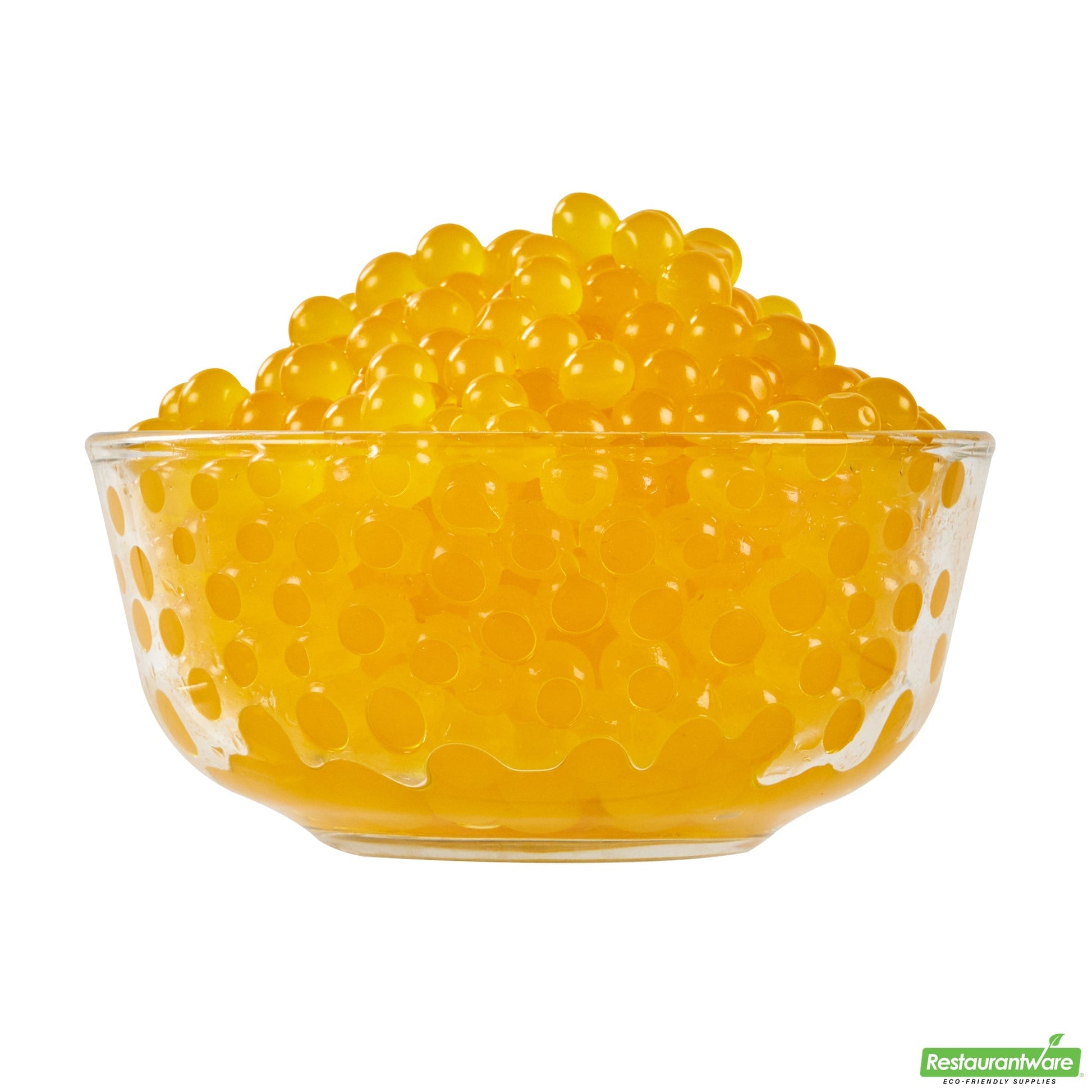 Wholesale Restaurantware Tea Tek 7 Lb Mango Popping Boba - 4 Count Box- Bulk