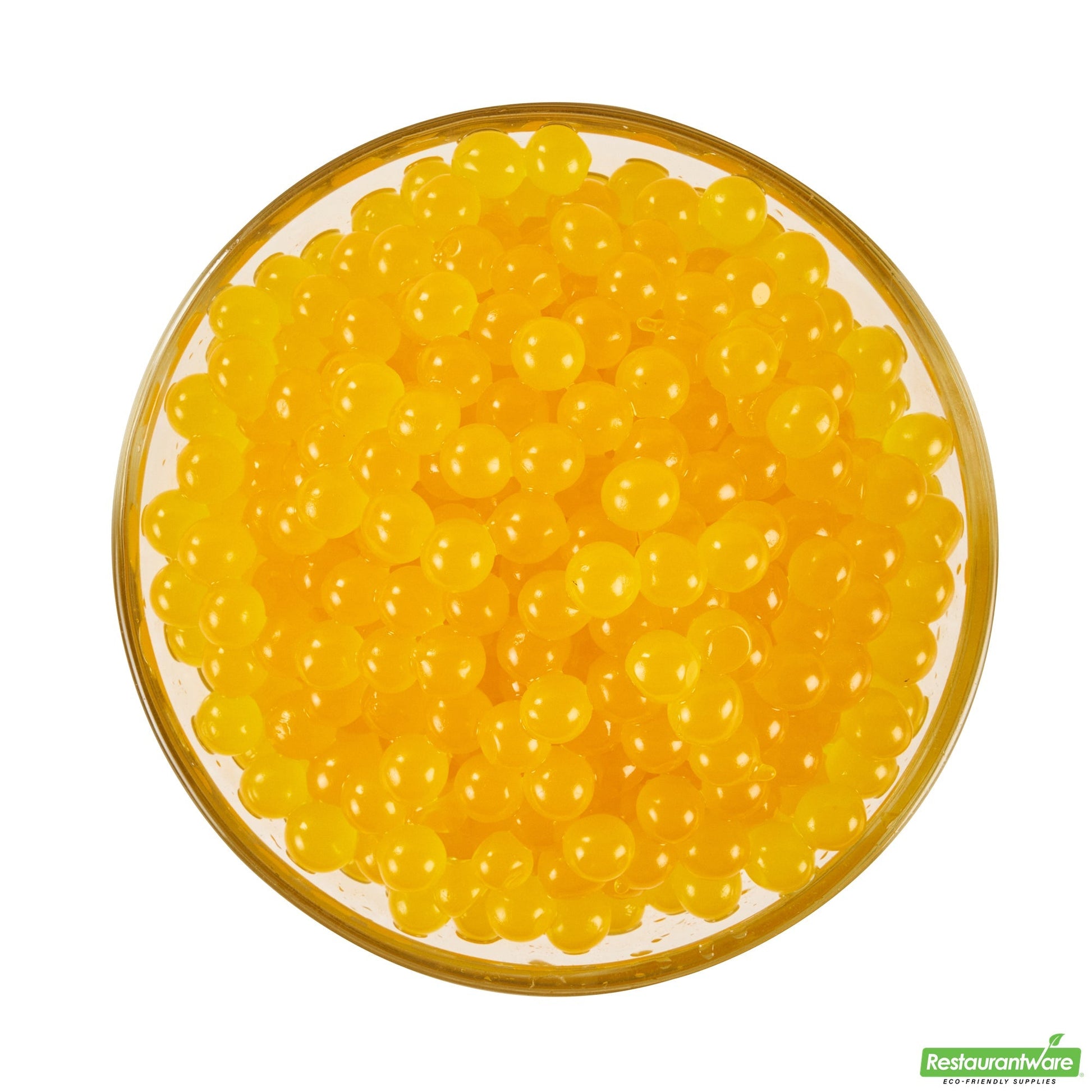 Wholesale Restaurantware Tea Tek 7 Lb Mango Popping Boba - 4 Count Box- Bulk