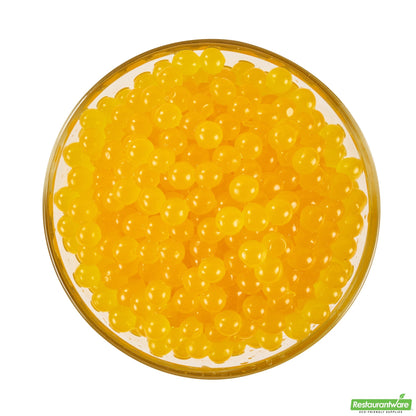Wholesale Restaurantware Tea Tek 7 Lb Mango Popping Boba - 4 Count Box- Bulk
