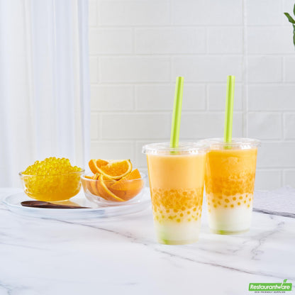 Wholesale Restaurantware Tea Tek 7 Lb Popping Boba - Orange - 4 Count Box- Bulk