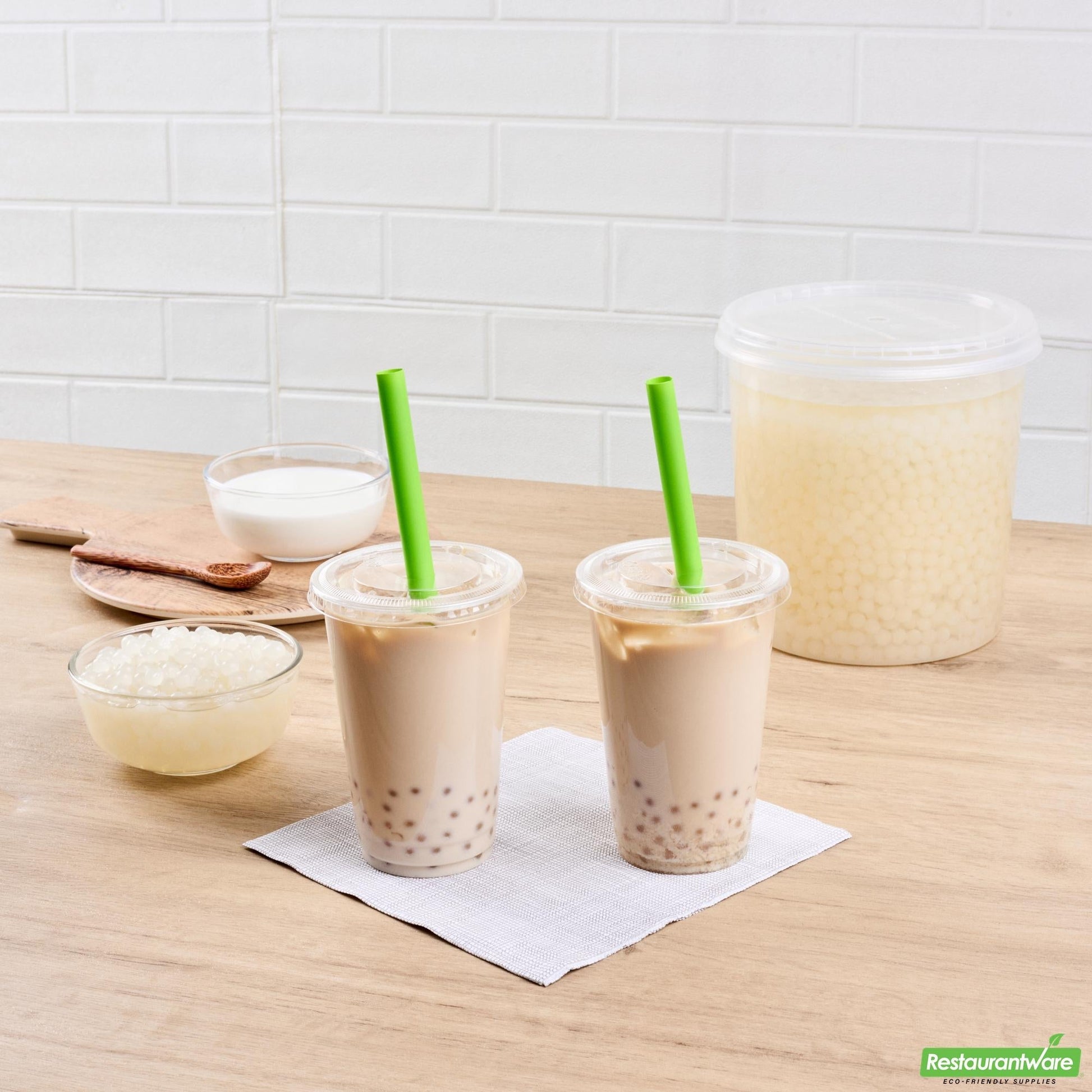 Wholesale Restaurantware Tea Tek 7 Lb Popping Boba - Yogurt - 1 Count Box- Bulk