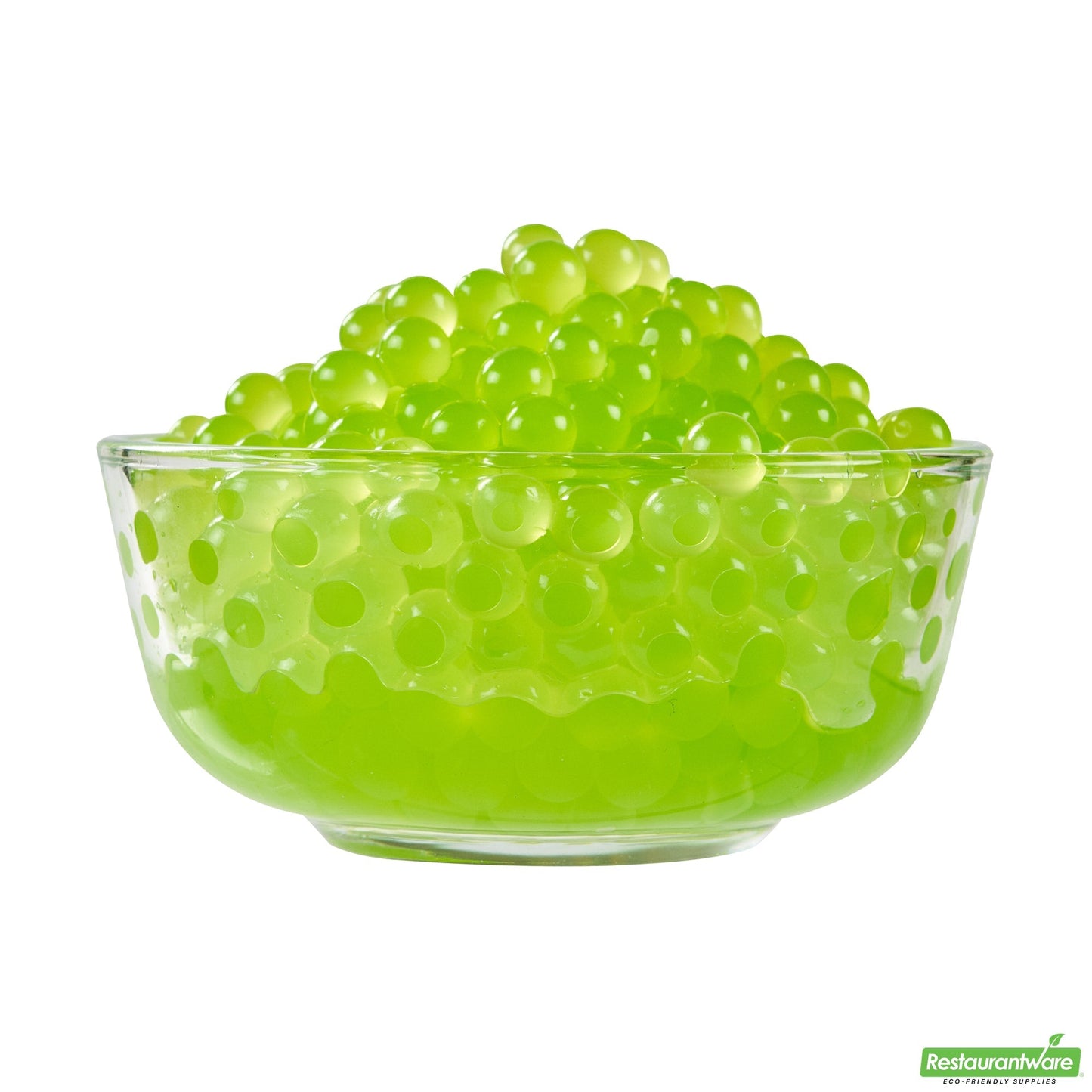 Wholesale Restaurantware Tea Tek 7 Lb Kiwi Popping Boba - 4 Count Box- Bulk