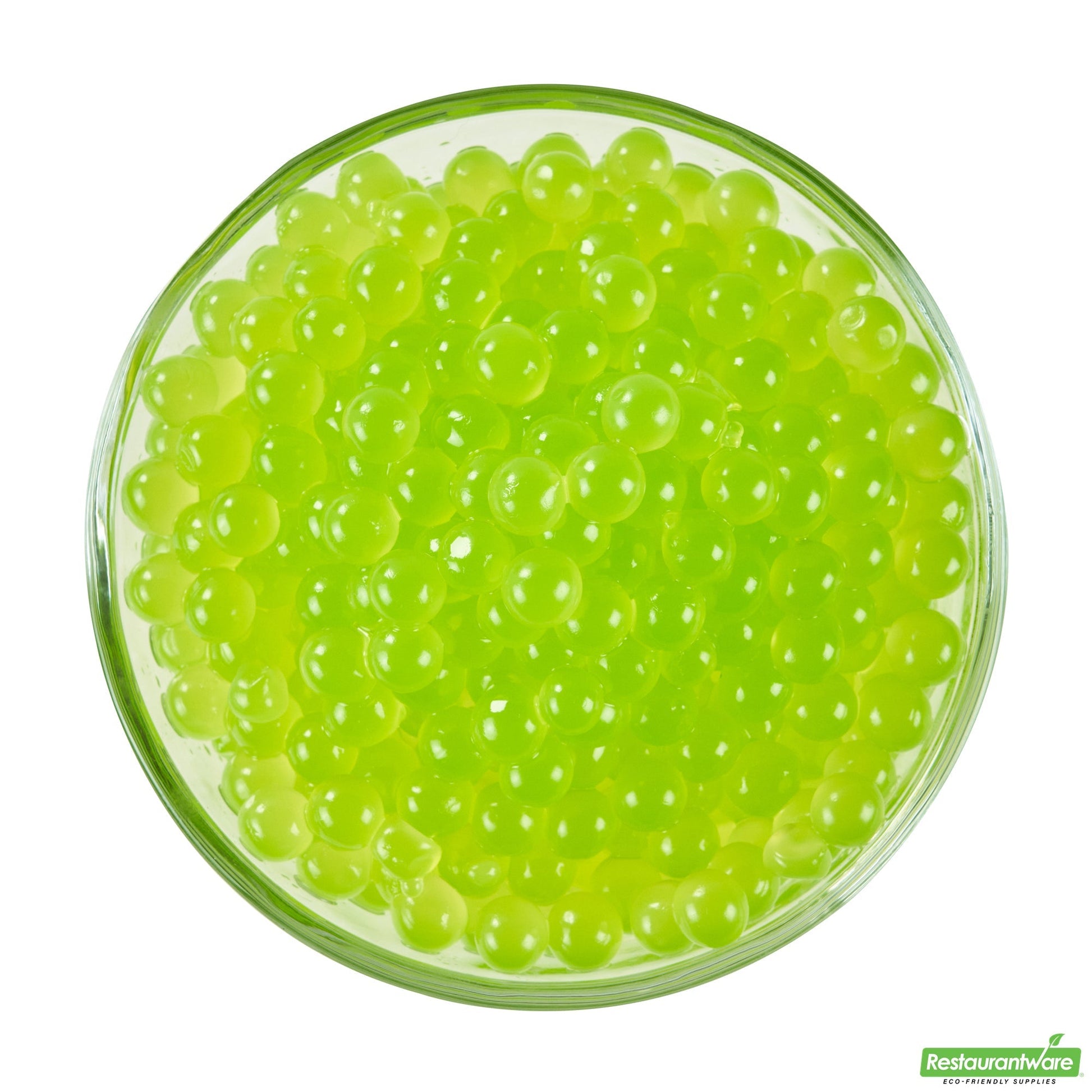 Wholesale Restaurantware Tea Tek 7 Lb Kiwi Popping Boba - 4 Count Box- Bulk