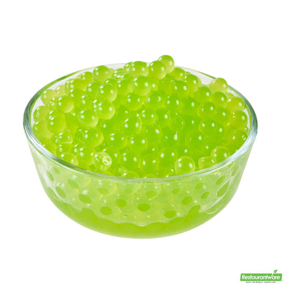 Wholesale Restaurantware Tea Tek 7 Lb Kiwi Popping Boba - 4 Count Box- Bulk