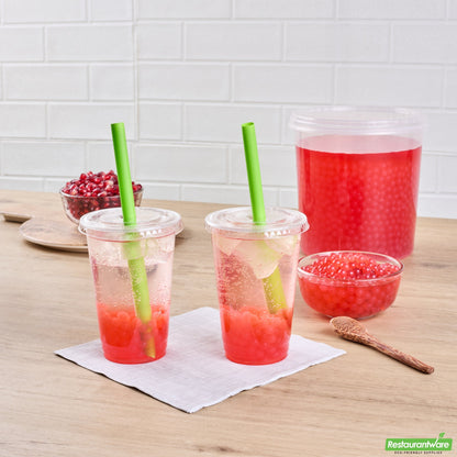 Wholesale Restaurantware Tea Tek 7 Lb Popping Boba - Pomegranate - 4 Count Box- Bulk