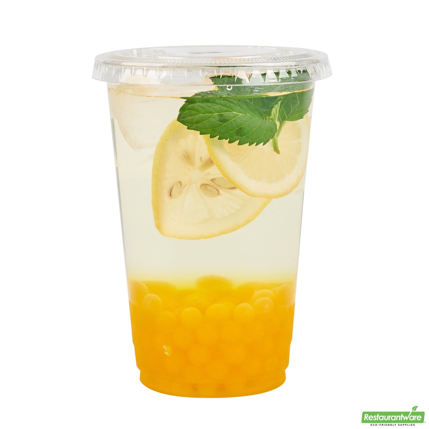 Wholesale Restaurantware Tea Tek 7 Lb Lemon Popping Boba - 4 Count Box- Bulk
