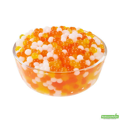 Wholesale Restaurantware Tea Tek 6.8 Lb Assorted Rainbow Popping Boba - 4 Count Box- Bulk