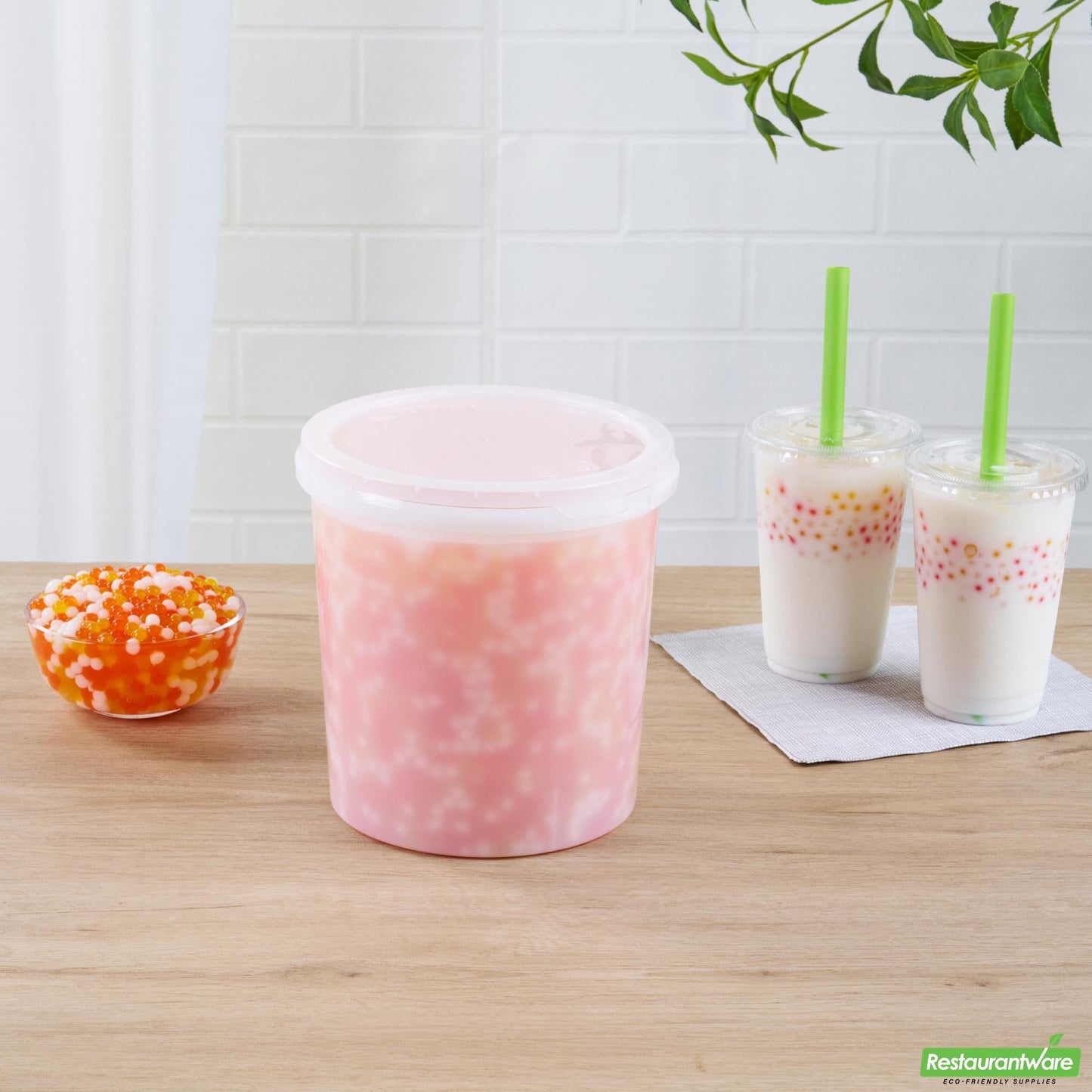 Wholesale Restaurantware Tea Tek 6.8 Lb Assorted Rainbow Popping Boba - 4 Count Box- Bulk
