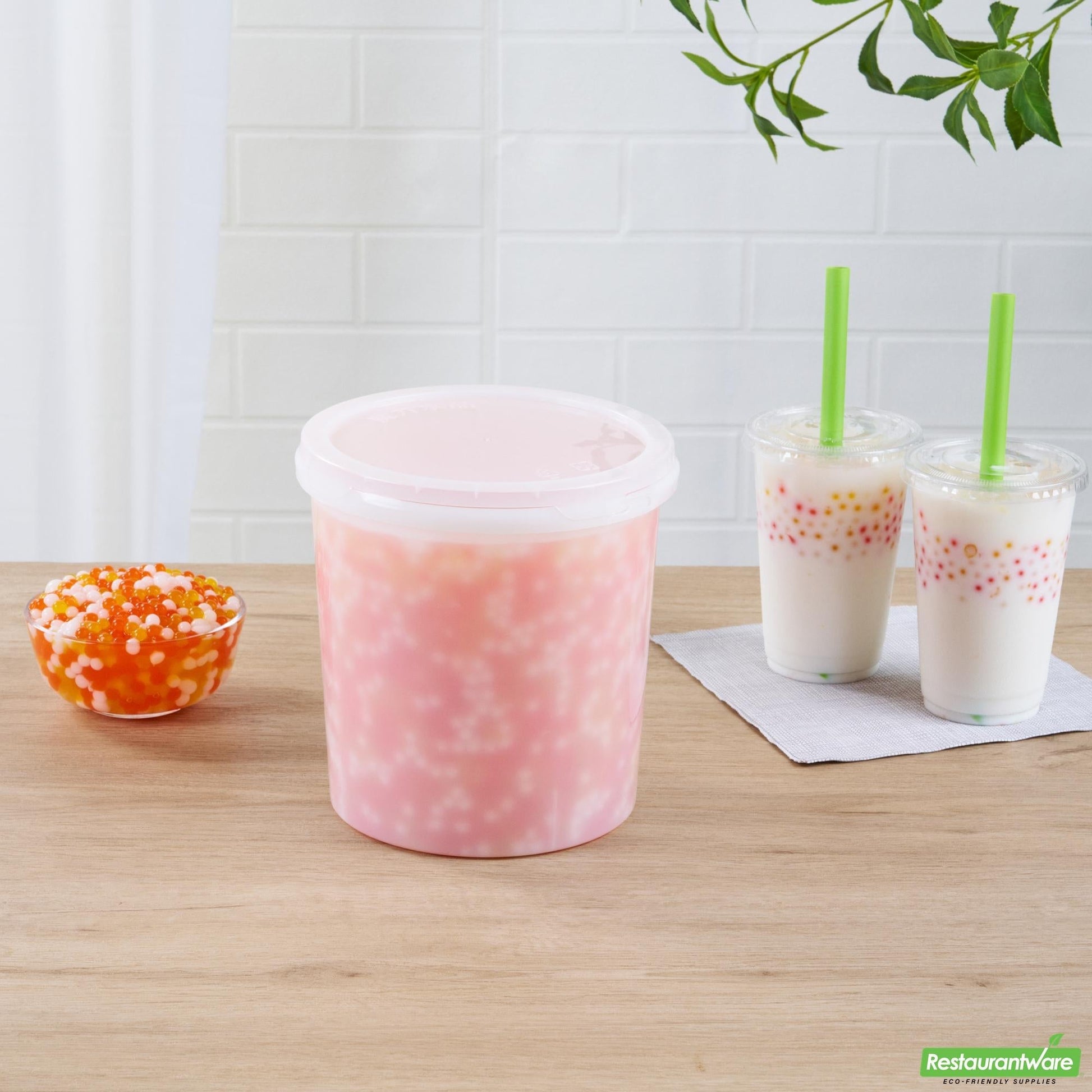 Wholesale Restaurantware Tea Tek 6.8 Lb Assorted Rainbow Popping Boba - 4 Count Box- Bulk