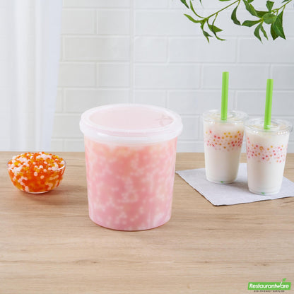 Wholesale Restaurantware Tea Tek 6.8 Lb Assorted Rainbow Popping Boba - 4 Count Box- Bulk