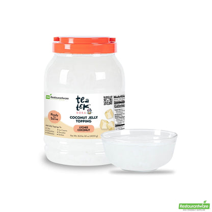 Wholesale Restaurantware Tea Tek 8.8 Lb Jelly Topping - Lychee Coconut - 4 Count Box- Bulk