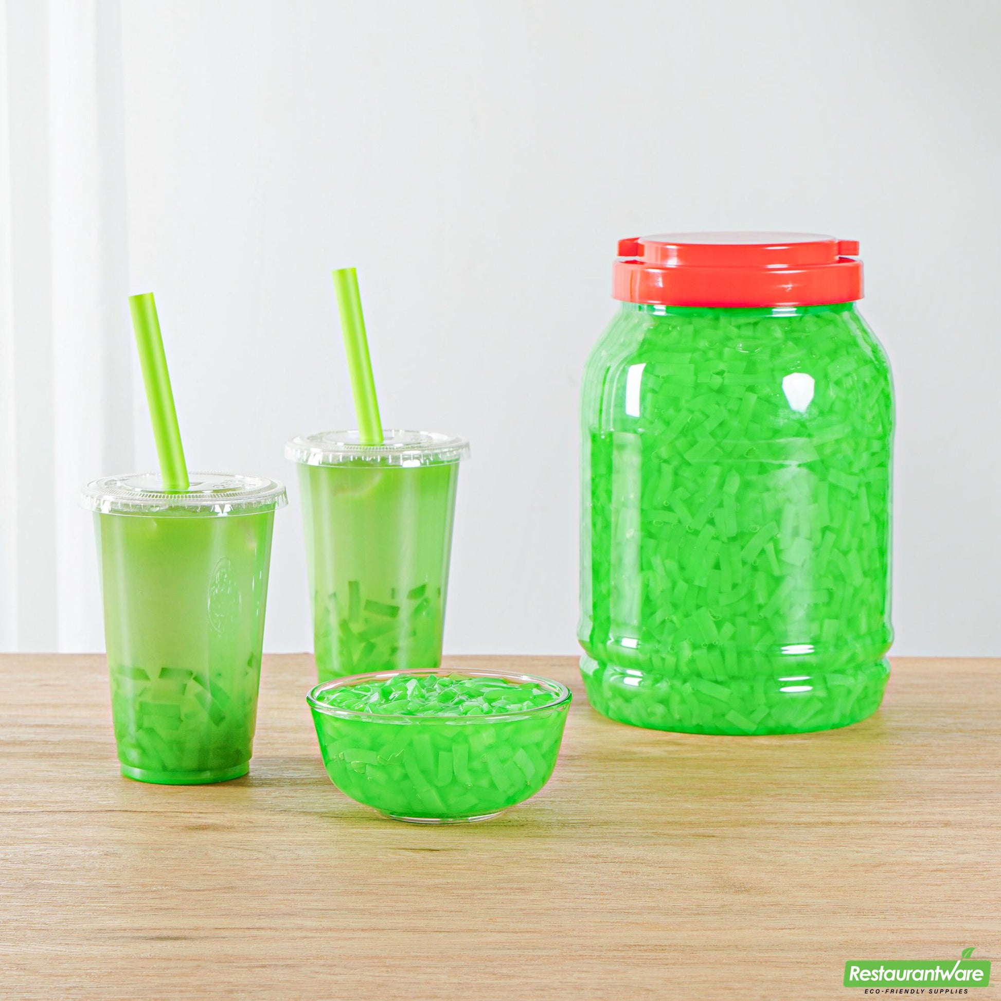 Wholesale Restaurantware Tea Tek 8.8 Lb Jelly Topping - Green Apple Coconut - 4 Count Box- Bulk
