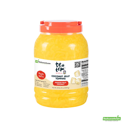 Wholesale Restaurantware Tea Tek 8.8 Lb Jelly Topping - Passion Fruit Coconut - 4 Count Box- Bulk