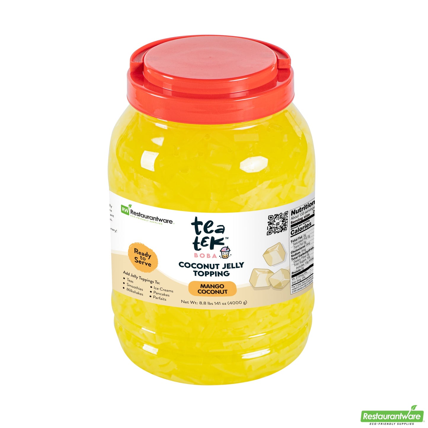 Wholesale Restaurantware Tea Tek 8.8 Lb Jelly Topping - Mango Coconut - 4 Count Box- Bulk