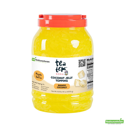 Wholesale Restaurantware Tea Tek 8.8 Lb Jelly Topping - Mango Coconut - 4 Count Box- Bulk