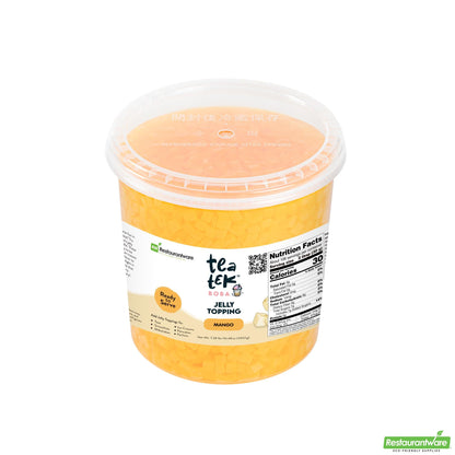 Wholesale Restaurantware Tea Tek 7.28 Lb Jelly Topping - Mango - 4 Count Box- Bulk