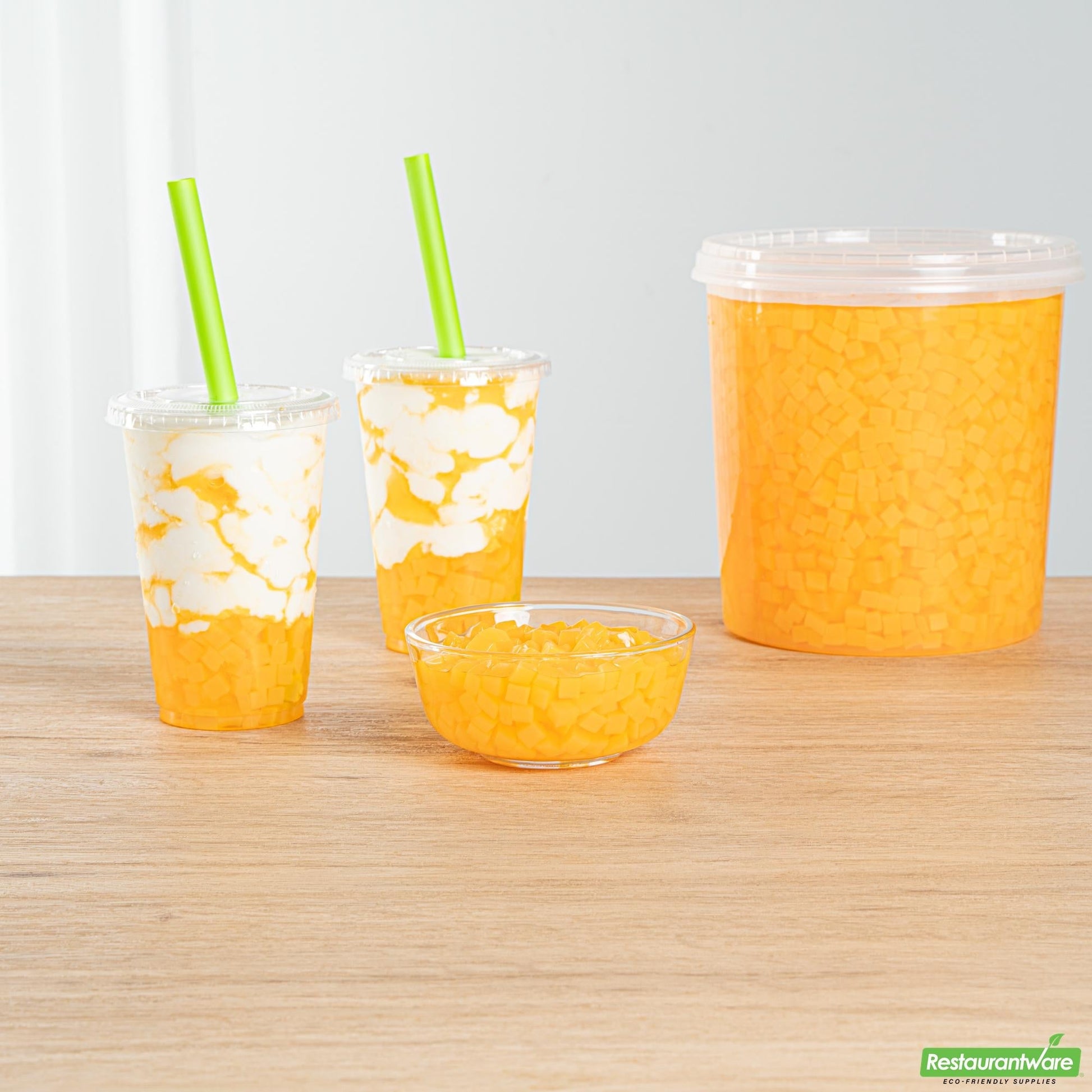Wholesale Restaurantware Tea Tek 7.28 Lb Jelly Topping - Mango - 4 Count Box- Bulk