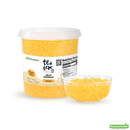 Wholesale Restaurantware Tea Tek 7.28 Lb Jelly Topping - Mango - 4 Count Box- Bulk