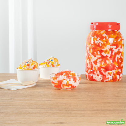 Wholesale Restaurantware Tea Tek 8.48 Lb Jelly Topping - Assorted Rainbow - 4 Count Box- Bulk