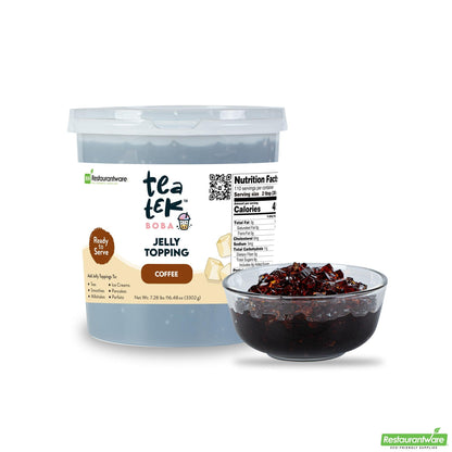 Wholesale Restaurantware Tea Tek 7.28 Lb Jelly Topping - Coffee - 4 Count Box- Bulk