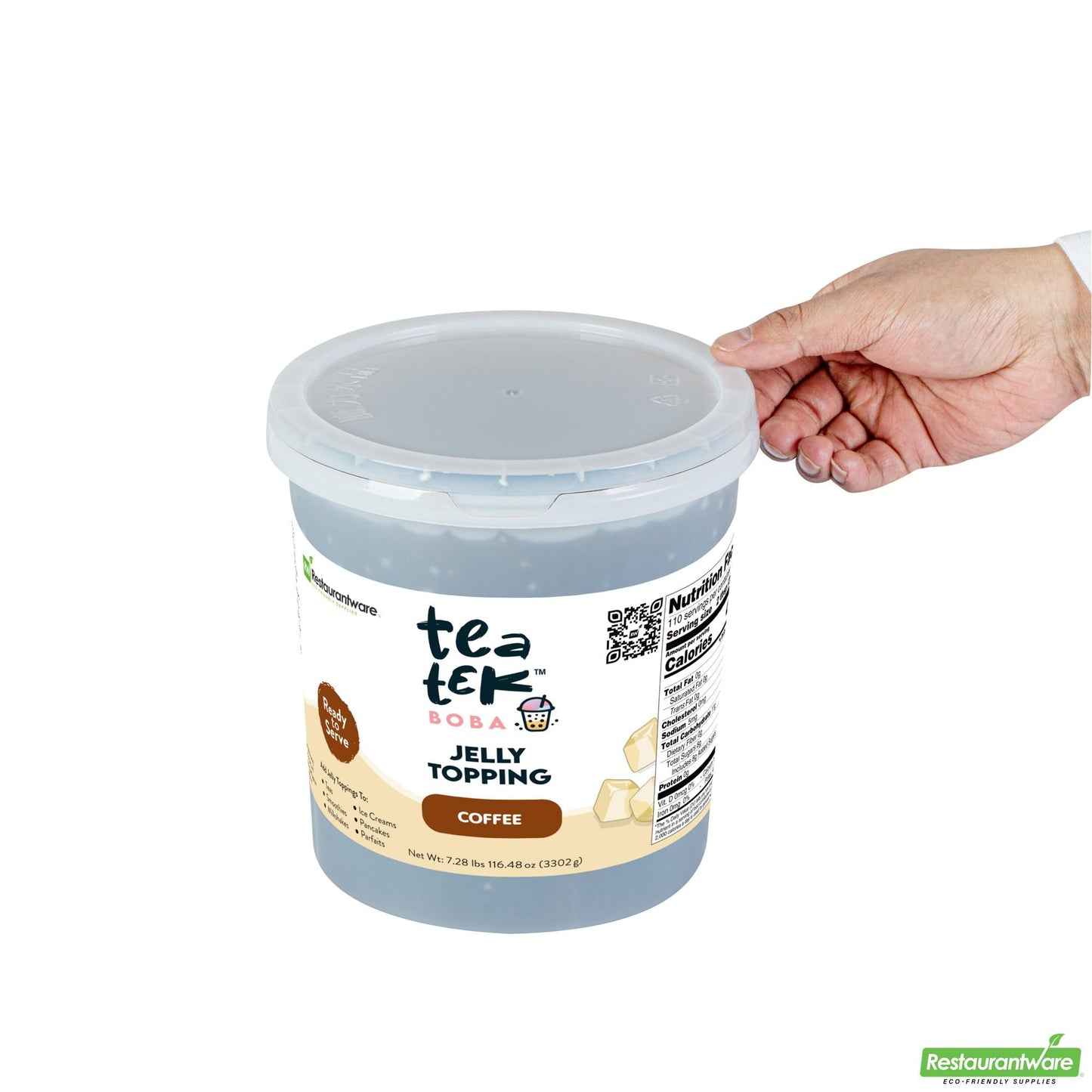 Wholesale Restaurantware Tea Tek 7.28 Lb Jelly Topping - Coffee - 4 Count Box- Bulk