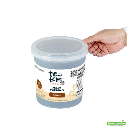 Wholesale Restaurantware Tea Tek 7.28 Lb Jelly Topping - Coffee - 4 Count Box- Bulk