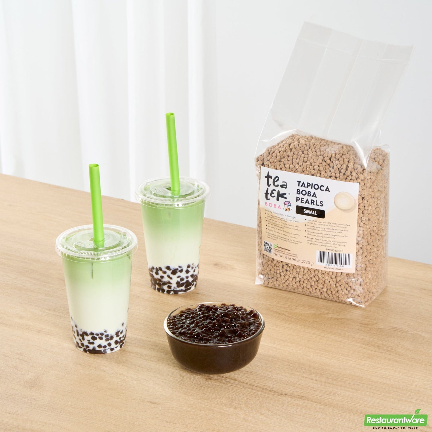 Wholesale Restaurantware Tea Tek 6 Lb Tapioca Boba Pearls - Small - 6 Count Box- Bulk