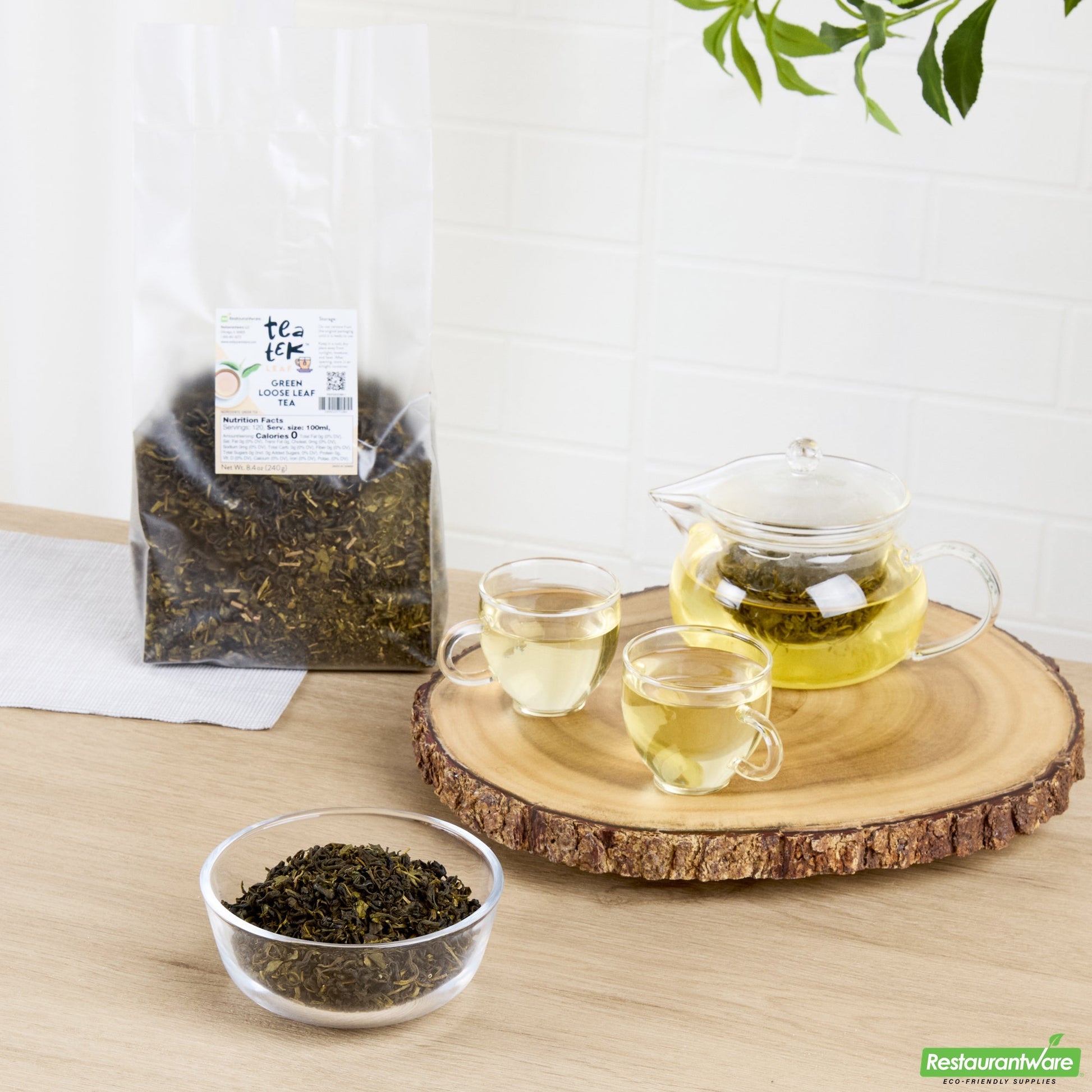 Wholesale Restaurantware 8.4 Oz Green Loose Leaf Tea - 14" X 9.4" X 17.7"- Bulk