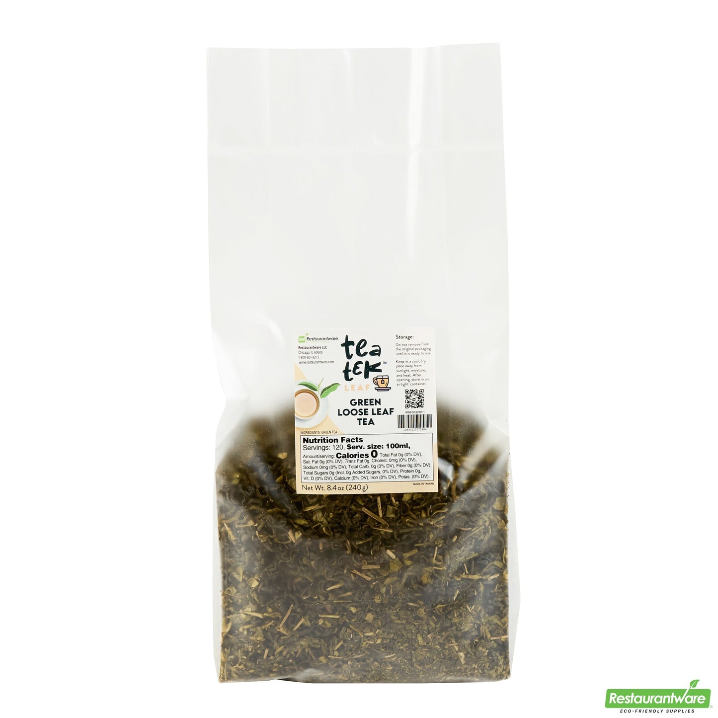 Wholesale Restaurantware 8.4 Oz Green Loose Leaf Tea - 14" X 9.4" X 17.7"- Bulk