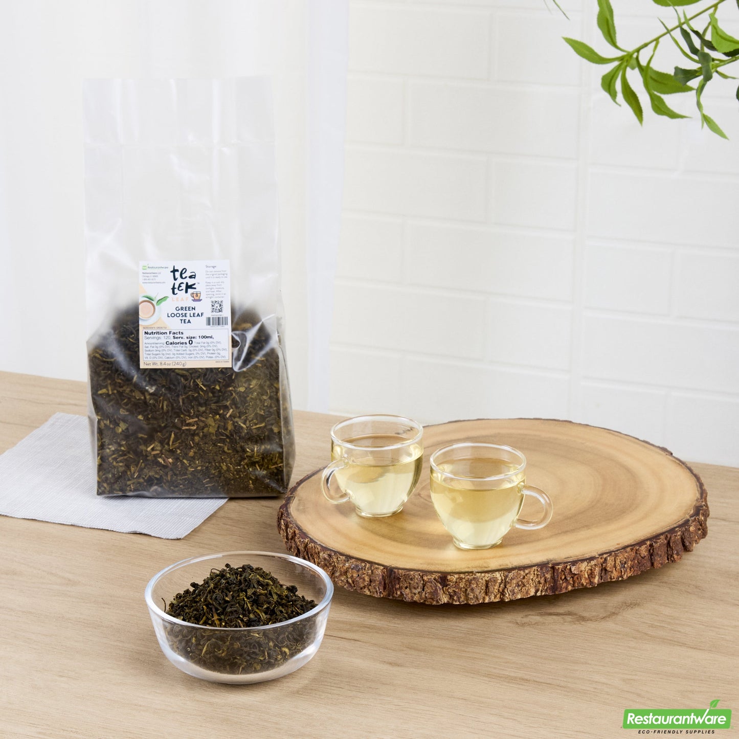 Wholesale Restaurantware 8.4 Oz Green Loose Leaf Tea - 14" X 9.4" X 17.7"- Bulk