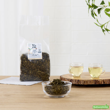 Wholesale Restaurantware Tea Tek 8.4 Oz Jasmine Green Loose Leaf Tea - 25 Count Box- Bulk
