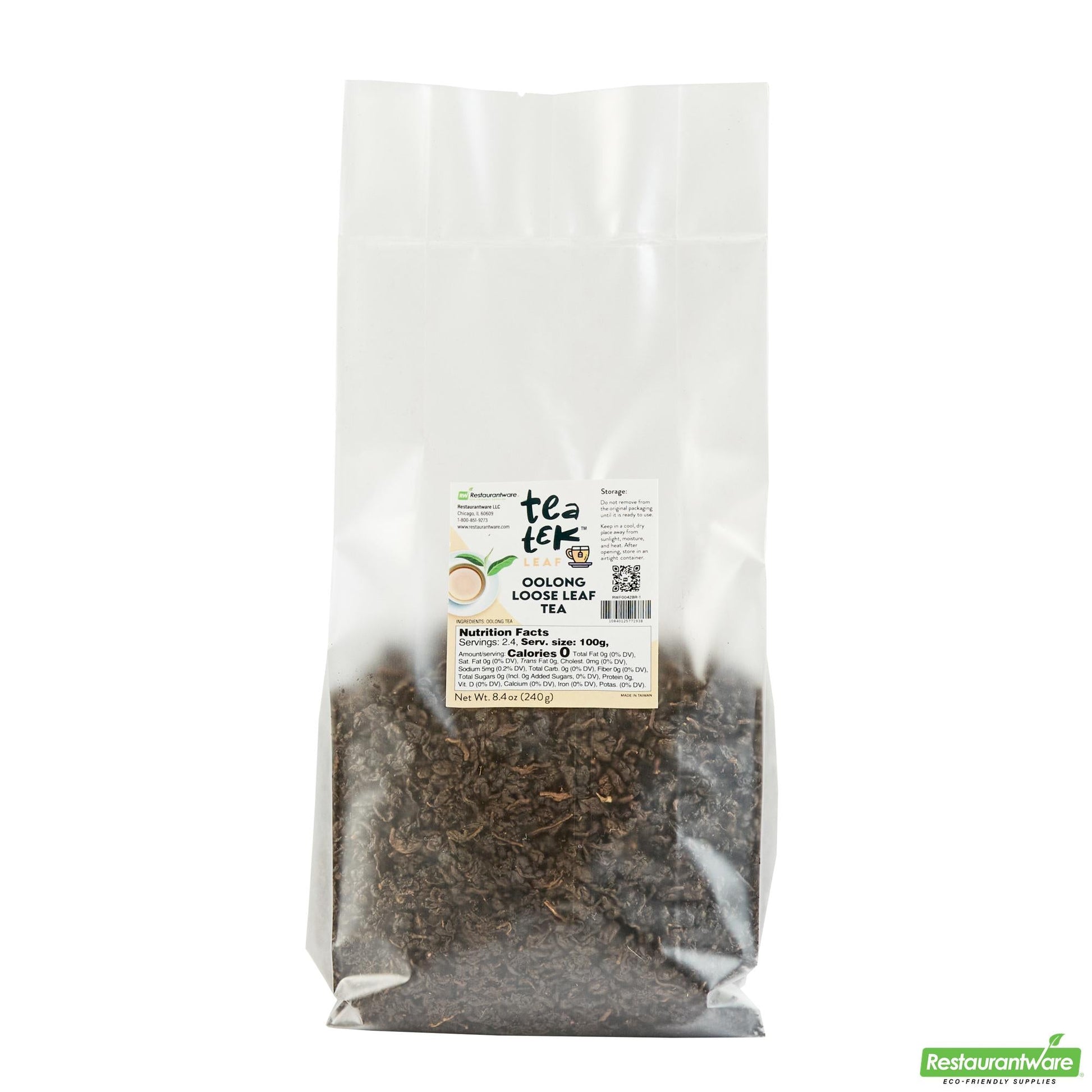 Wholesale Restaurantware Tea Tek 8.4 Oz Oolong Loose Leaf Tea - 25 Count Box- Bulk