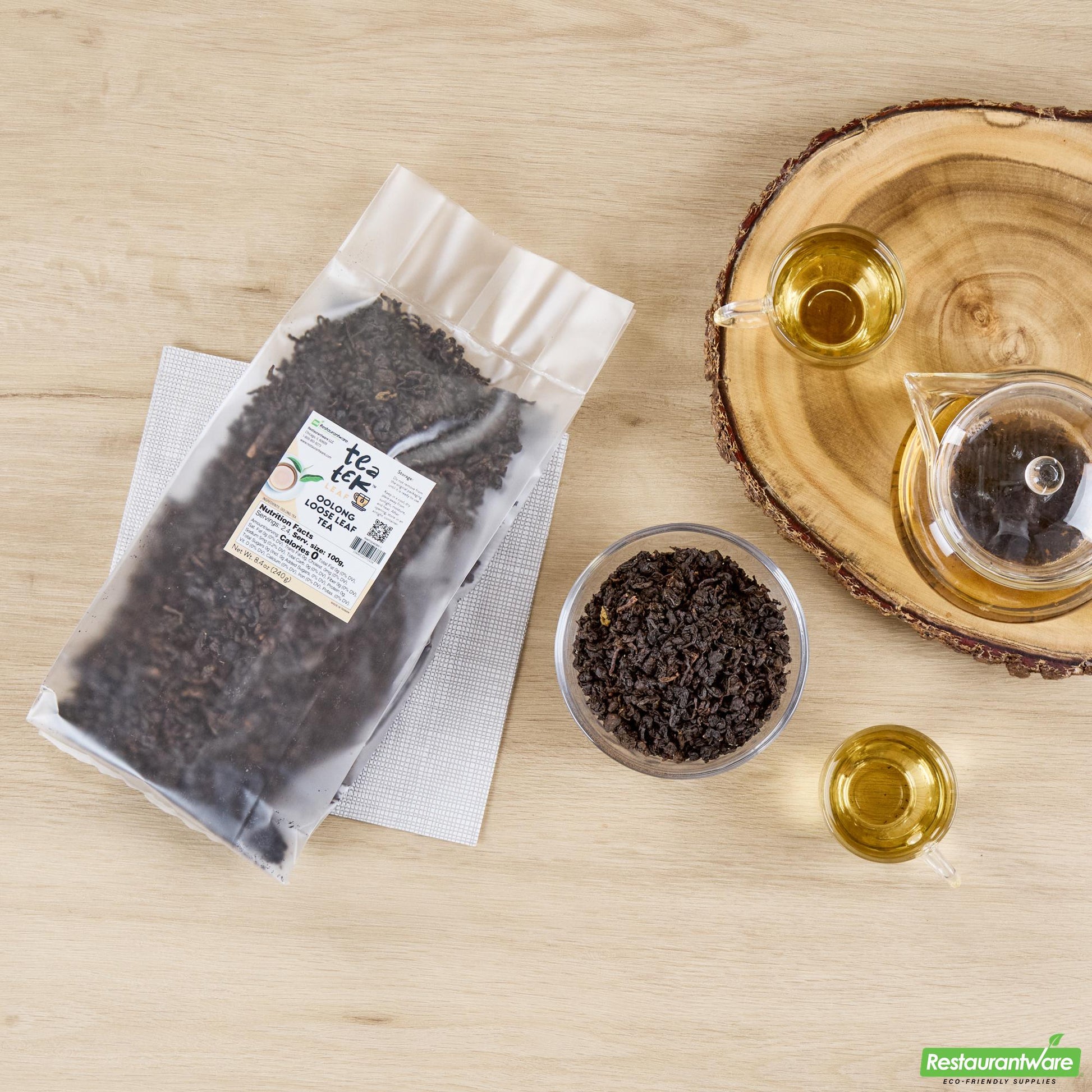 Wholesale Restaurantware Tea Tek 8.4 Oz Oolong Loose Leaf Tea - 25 Count Box- Bulk