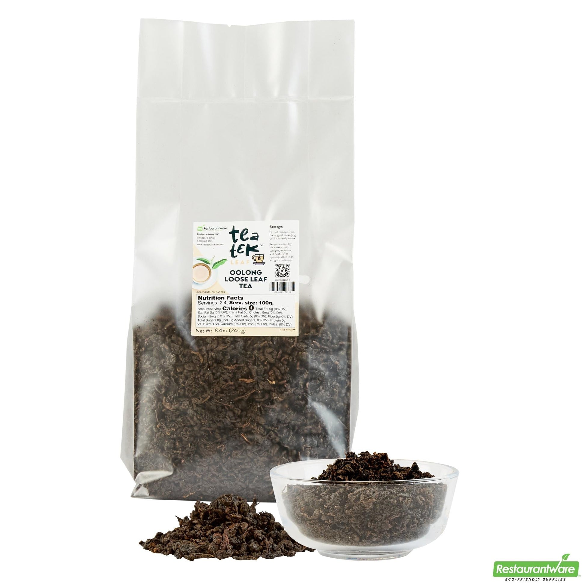 Wholesale Restaurantware Tea Tek 8.4 Oz Oolong Loose Leaf Tea - 25 Count Box- Bulk