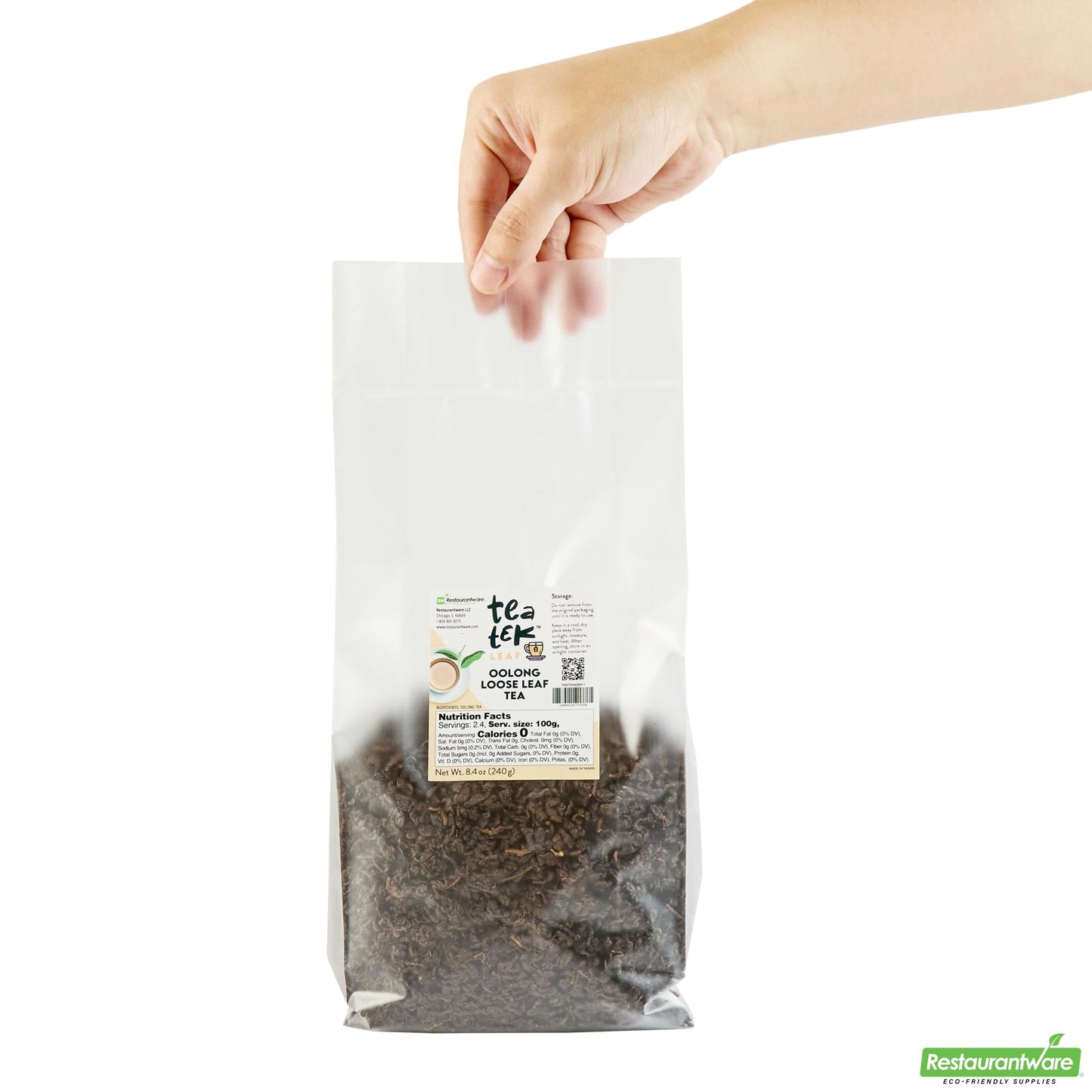 Wholesale Restaurantware Tea Tek 8.4 Oz Oolong Loose Leaf Tea - 25 Count Box- Bulk