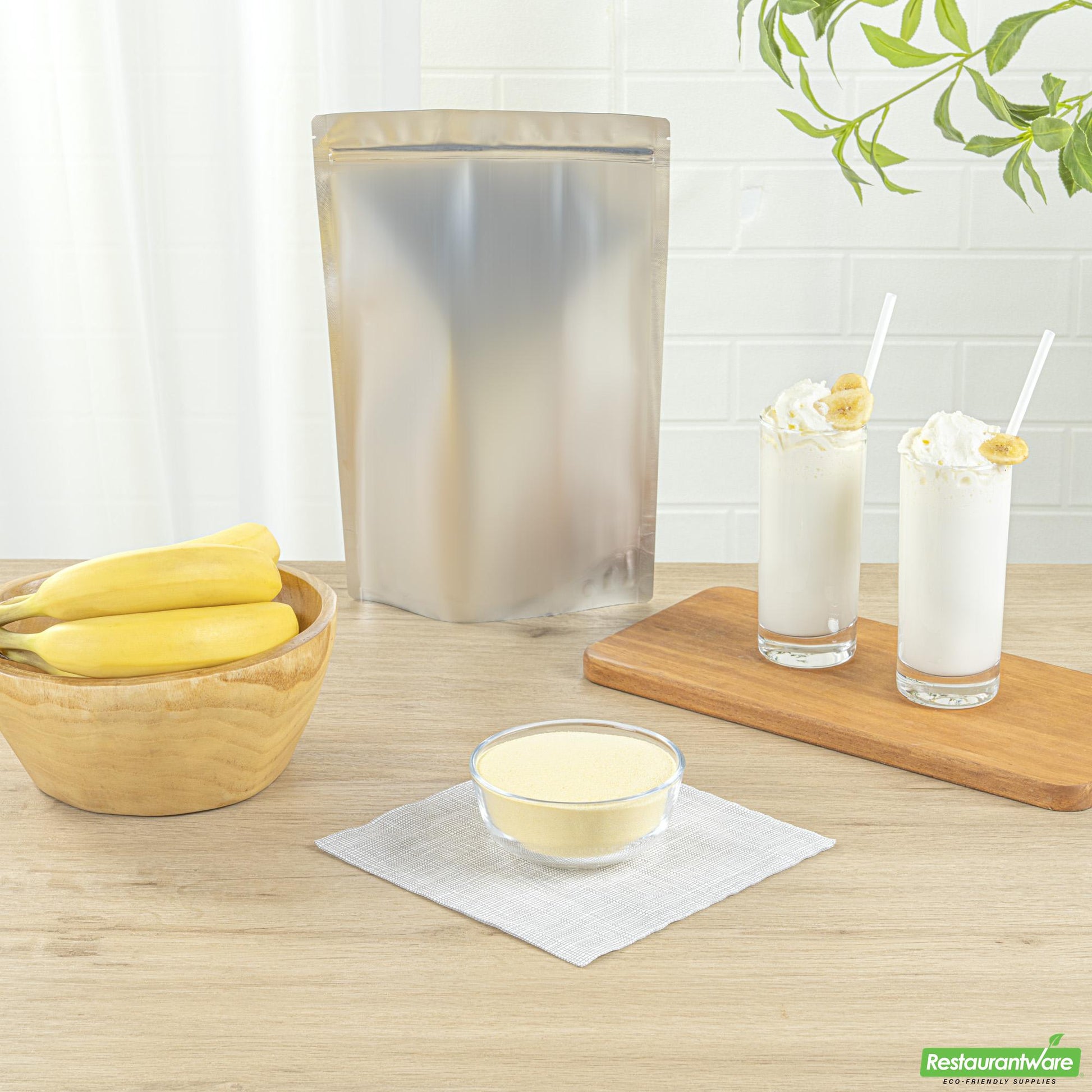 Wholesale Restaurantware Tea Tek 35 Oz Banana Powder Mix - 10 Count Box- Bulk