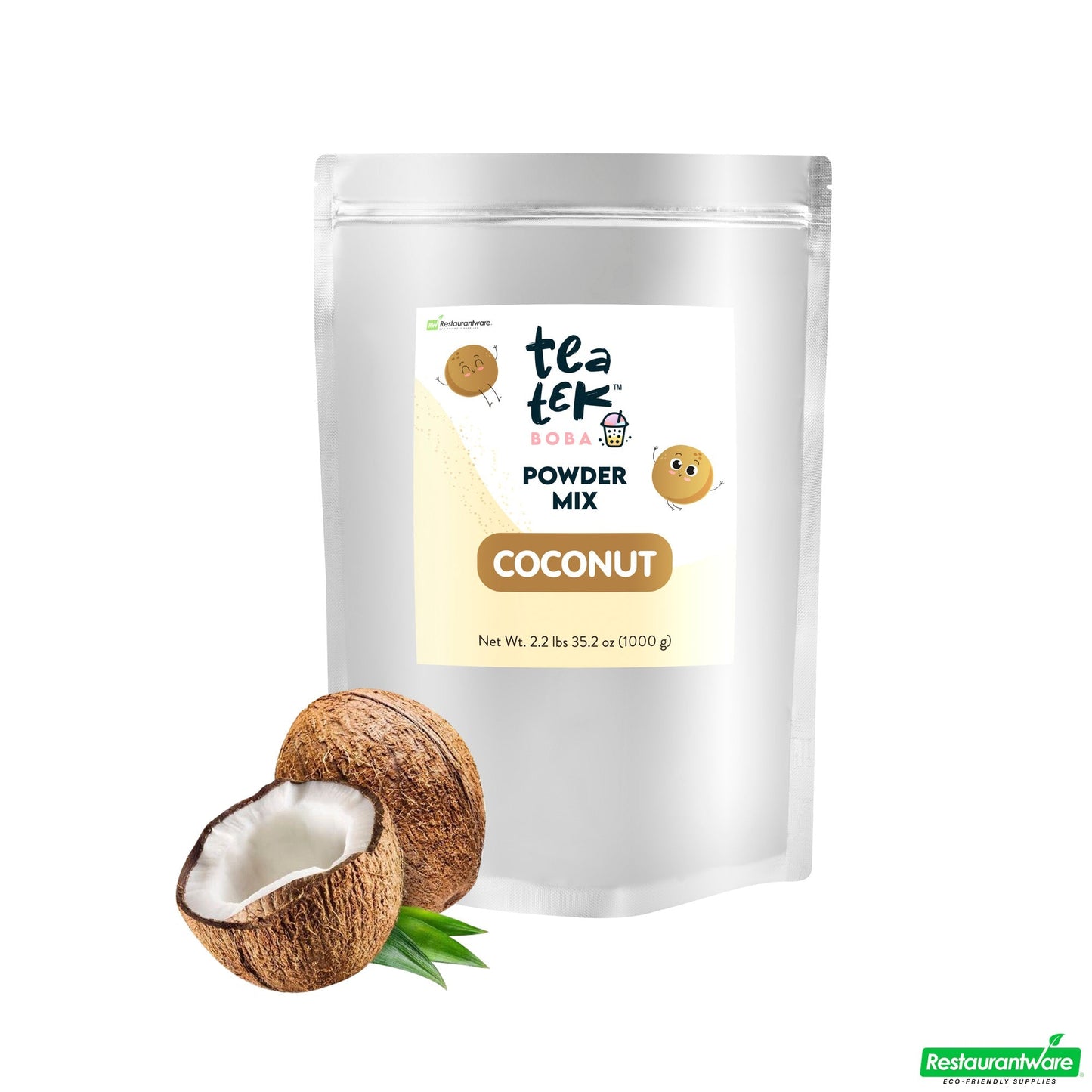 Wholesale Restaurantware Tea Tek 35 Oz Coconut Powder Mix - 10 Count Box- Bulk