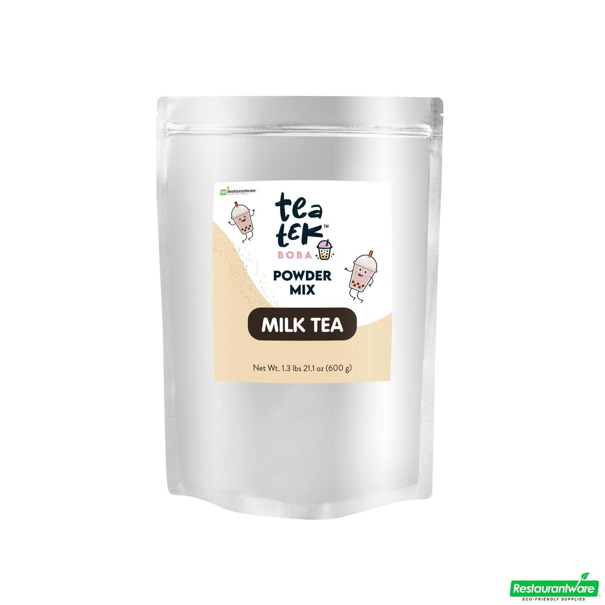 Wholesale Restaurantware Tea Tek 21.1 Oz Milk Tea Powder Mix - 10 Count Box- Bulk